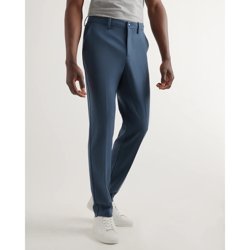 Quince Ultra Stretch 24/7 Smart Chino Pants Ocean Blue 42x34 Performance Casual